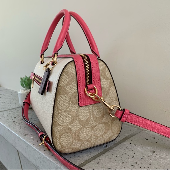 NWT Coach Rowan Satchel in Colorblock Signature 🎀 - Picture 6 of 13